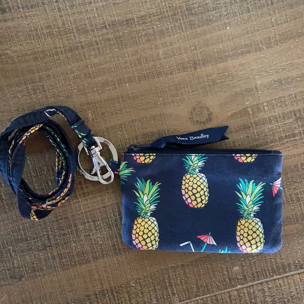 Vera Bradley ID wallet and lanyard